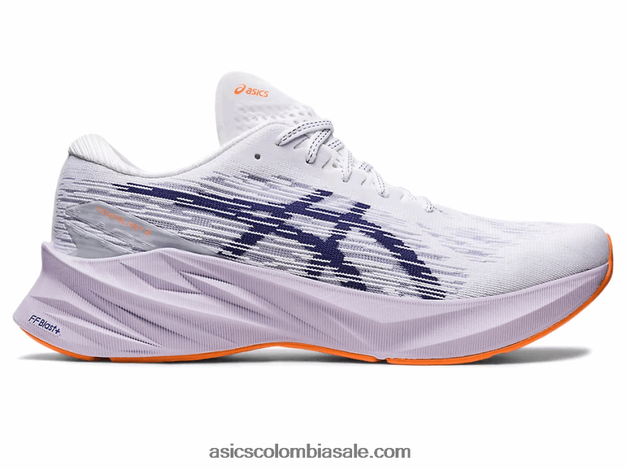 hombres Asics novablasto 3 blanco/azul índigo 20X82N381