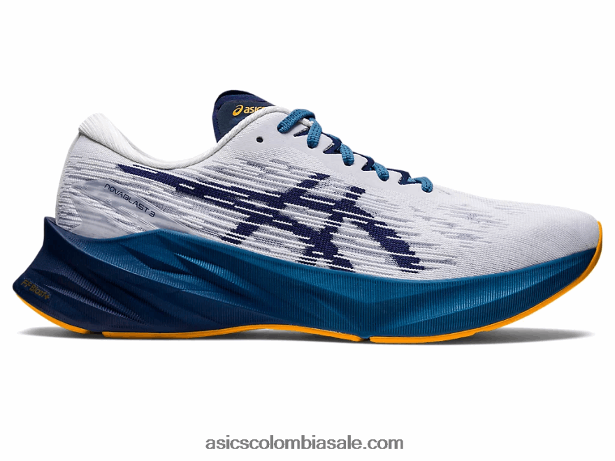 hombres Asics novablasto 3 océano blanco/profundo 20X82N925