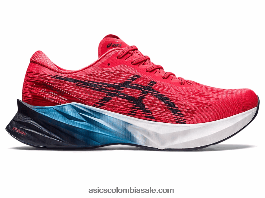 hombres Asics novablasto 3 rojo eléctrico/medianoche 20X82N396