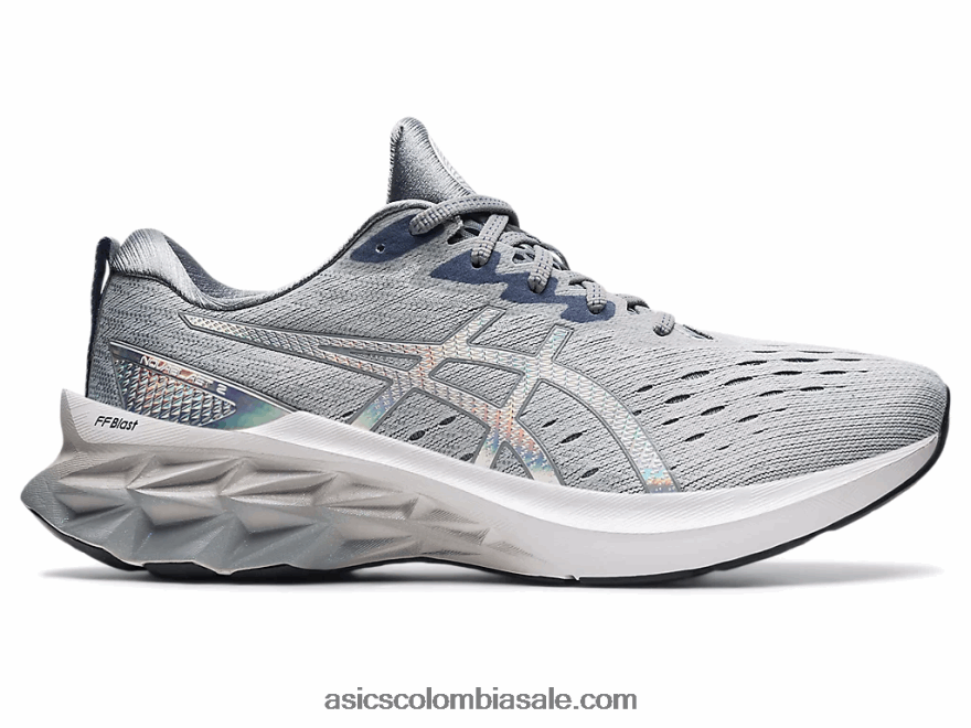 hombres Asics platino novablast 2 gris piedmont/blanco 20X82N1839