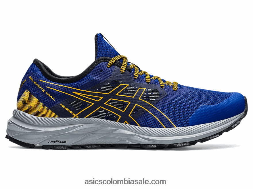 hombres Asics rastro de excitación de gel azul mónaco/girasol 20X82N1722