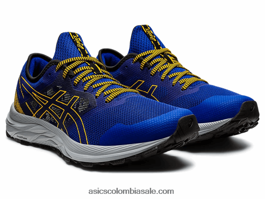 hombres Asics rastro de excitación de gel azul mónaco/girasol 20X82N1722