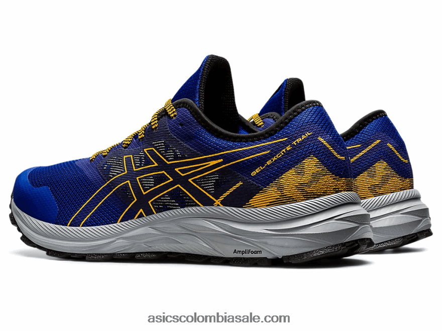 hombres Asics rastro de excitación de gel azul mónaco/girasol 20X82N1722