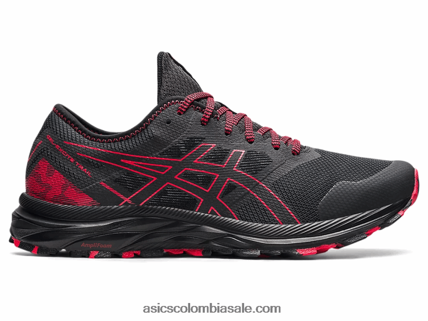 hombres Asics rastro de excitación de gel gris grafito/rojo eléctrico 20X82N1734