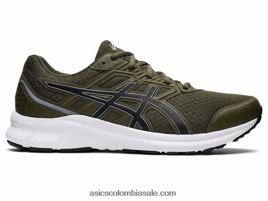 hombres Asics sacudida 3 lona verde oliva/negro 20X82N1381