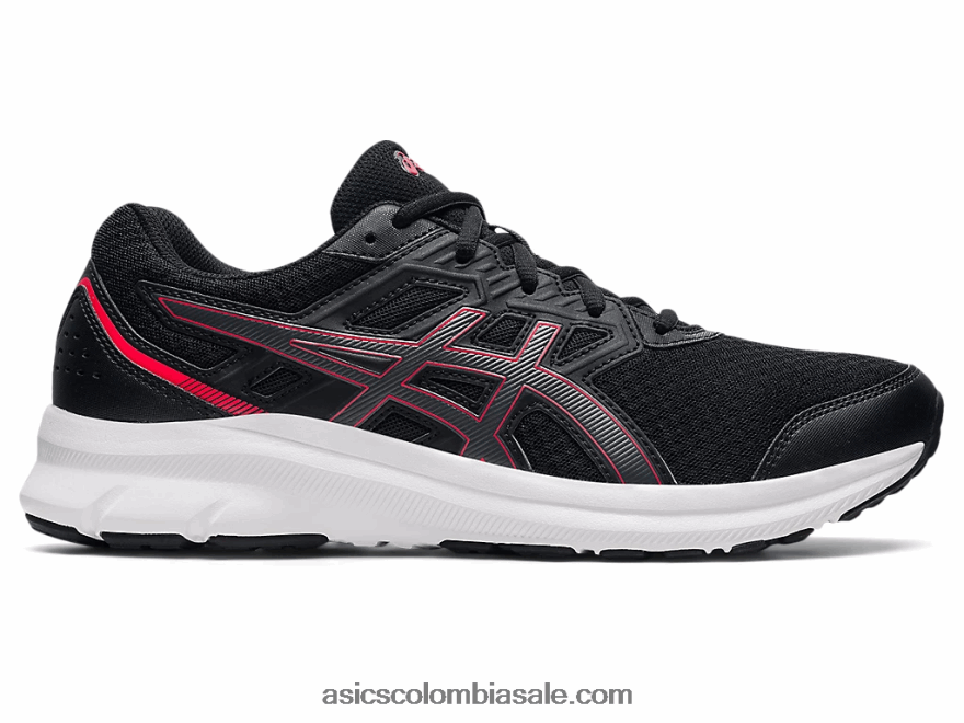 hombres Asics sacudida 3 negro/rojo eléctrico 20X82N1795