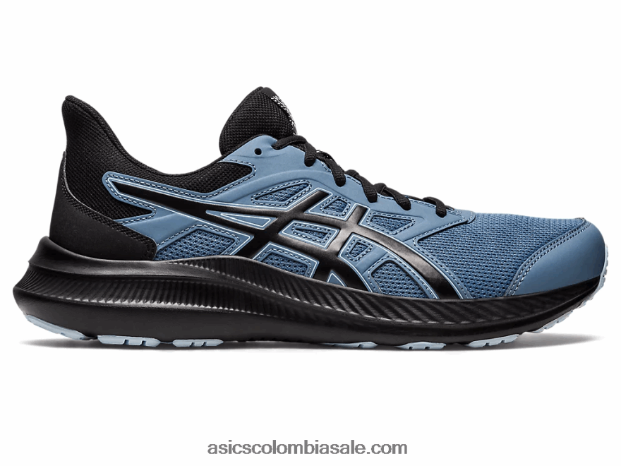 hombres Asics sacudida 4 acero azul/negro 20X82N504