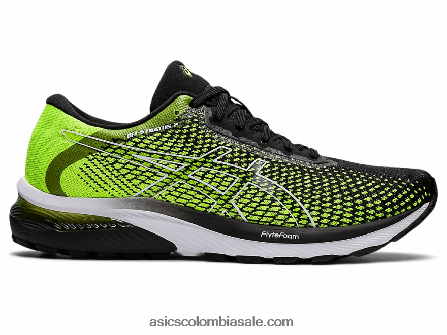 hombres Asics tejido gel-stratus 2 seguridad amarillo/negro 20X82N686
