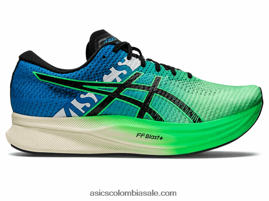 hombres Asics velocidad mágica 2 ekiden hoja nueva/negro 20X82N846