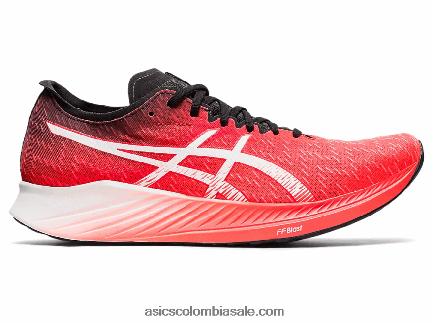 hombres Asics velocidad mágica amanecer rojo/blanco 20X82N1900