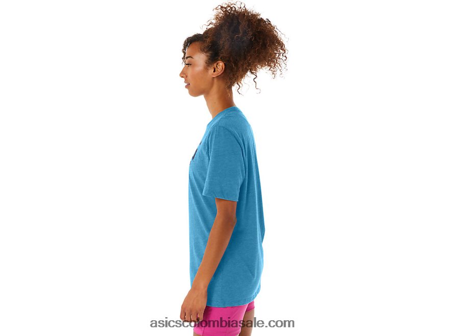 mujer Asics 1977 mtn camiseta isla azul brezo 20X82N42