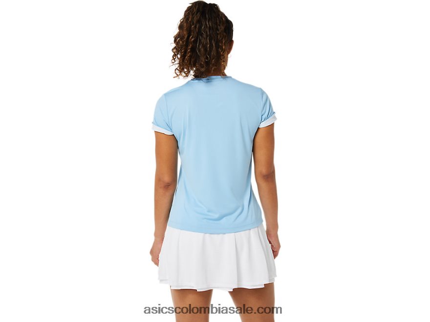 mujer Asics camiseta con gráfico de la cancha cielo ártico 20X82N3491