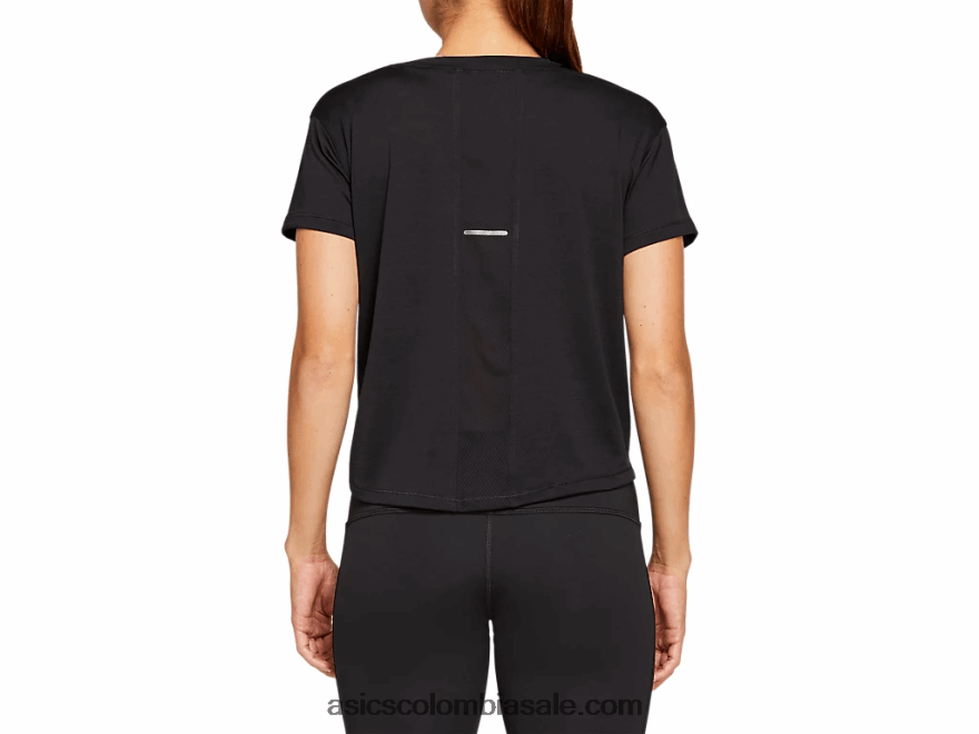 mujer Asics camiseta corta de manga corta Race rendimiento negro 20X82N4142
