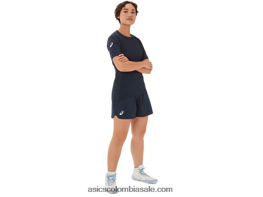 mujer Asics camiseta de lucha libre de 2 piezas equipo de la marina 20X82N3812