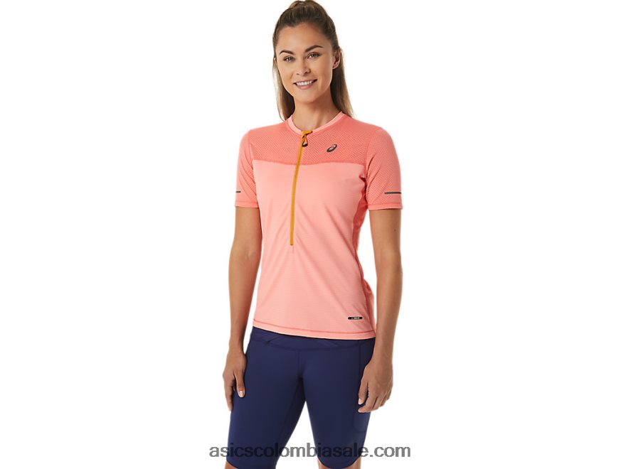 mujer Asics camiseta de manga corta fujitrail papaya/guayaba 20X82N2457