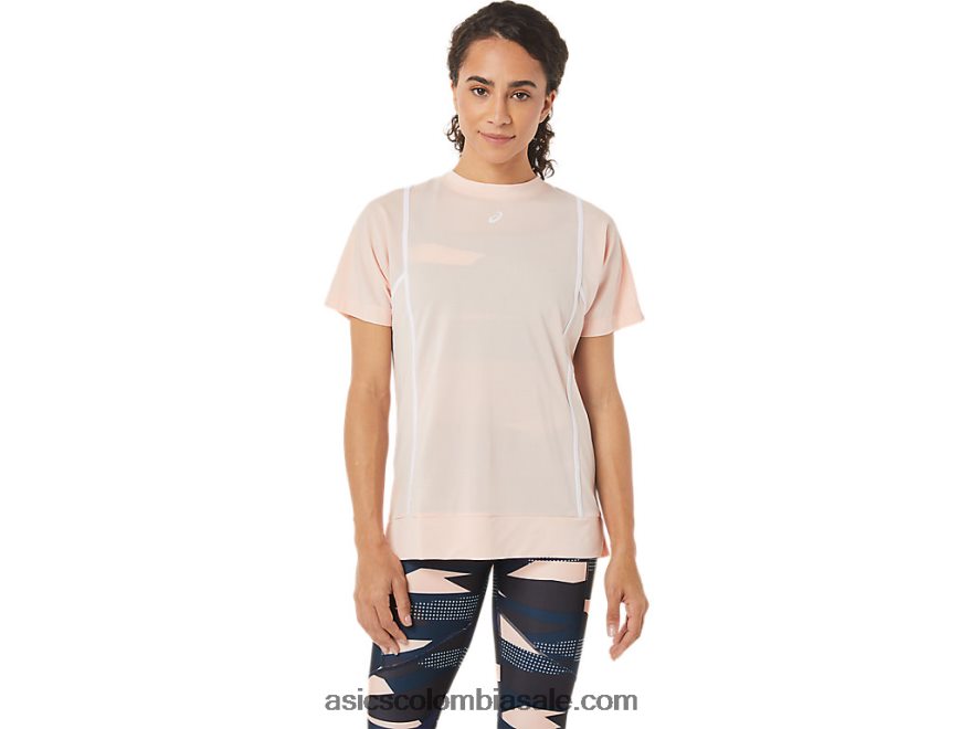 mujer Asics camiseta de manga corta new strong 92 brisa/blanco brillante 20X82N3281