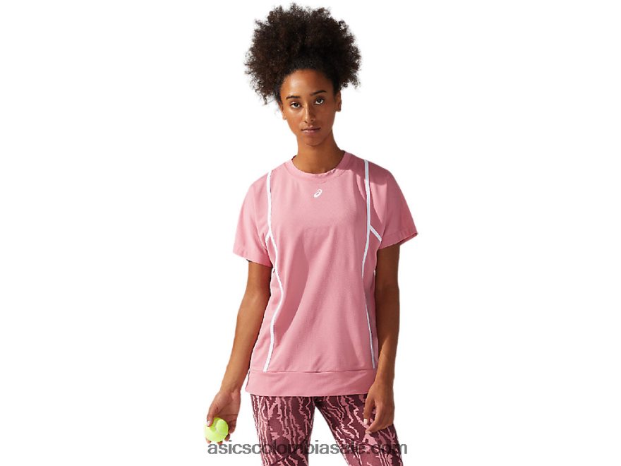 mujer Asics camiseta de manga corta new strong 92 rosa ahumado/blanco brillante 20X82N3817