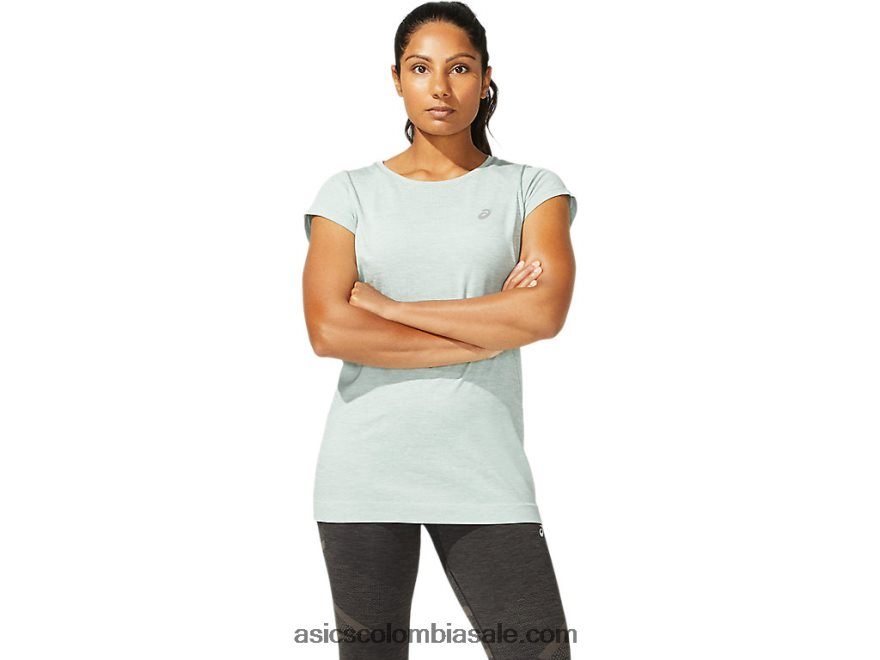 mujer Asics camiseta de manga corta sin costuras Race pizarra gris 20X82N3960