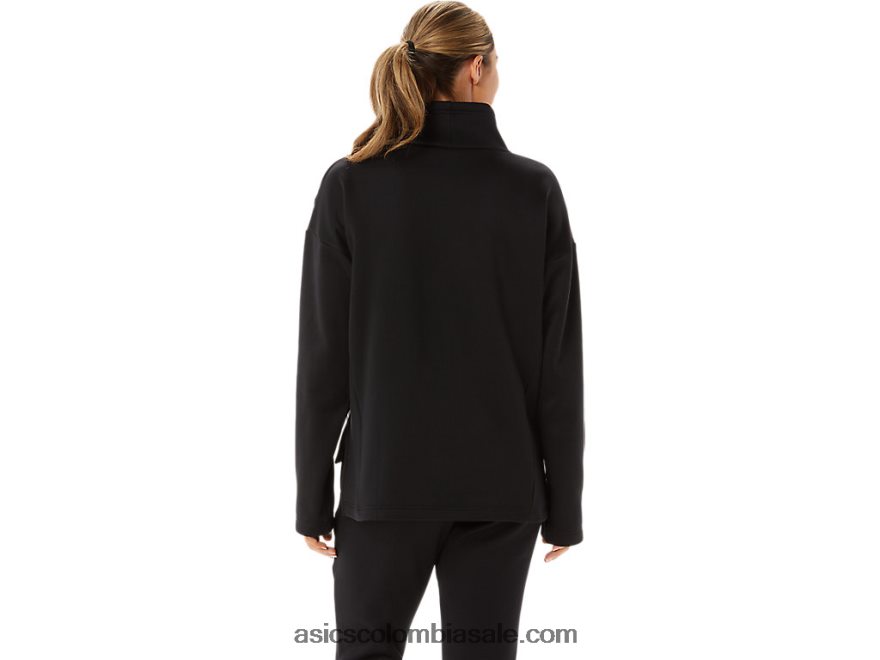mujer Asics jersey de punto cepillado rendimiento negro 20X82N2911