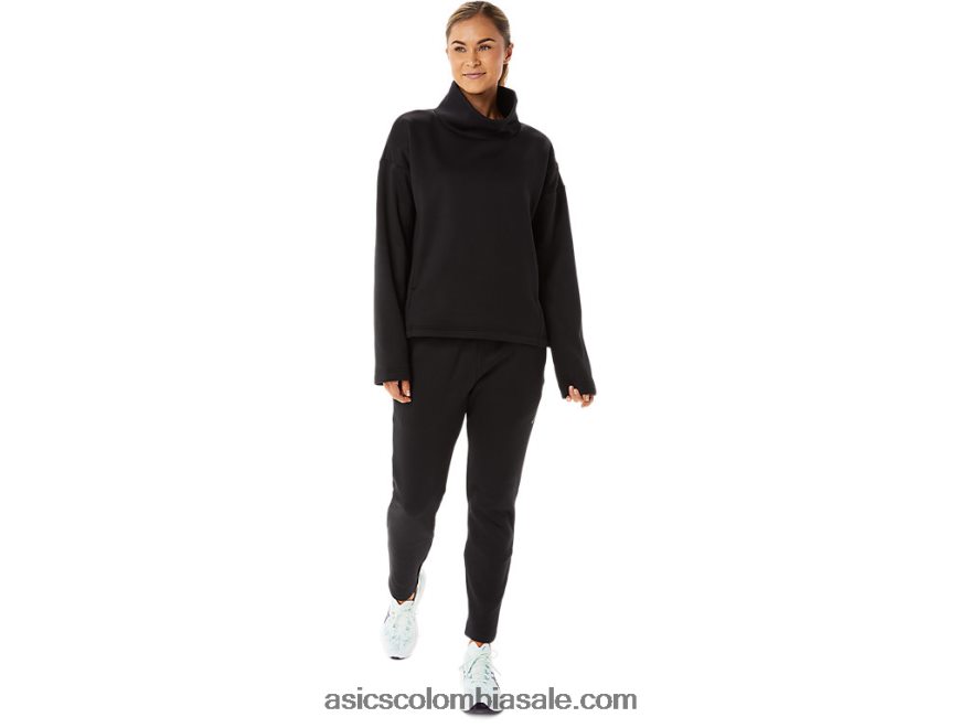 mujer Asics jersey de punto cepillado rendimiento negro 20X82N2911