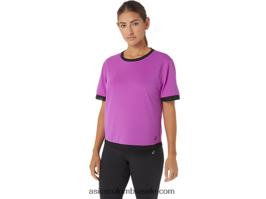 mujer Asics kate malla de manga corta orquídea 20X82N2748