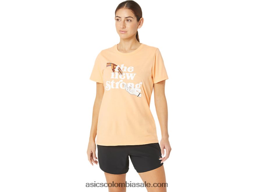mujer Asics la nueva camiseta de carrera fuerte duna de verano 20X82N2232