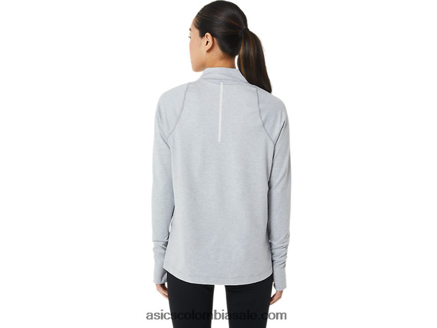 mujer Asics media cremallera thermopolis brezo gris claro 20X82N2920