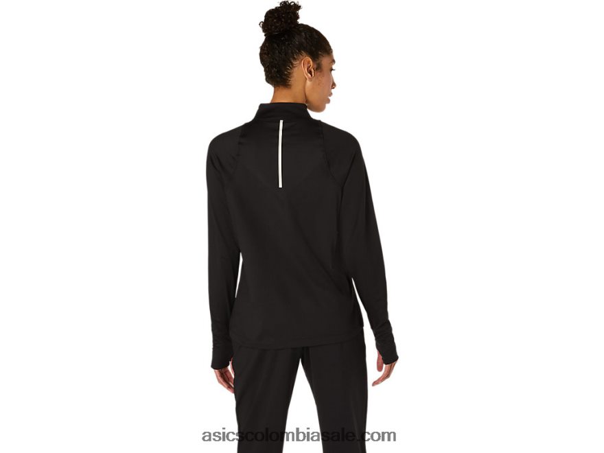 mujer Asics media cremallera thermopolis rendimiento negro 20X82N3618