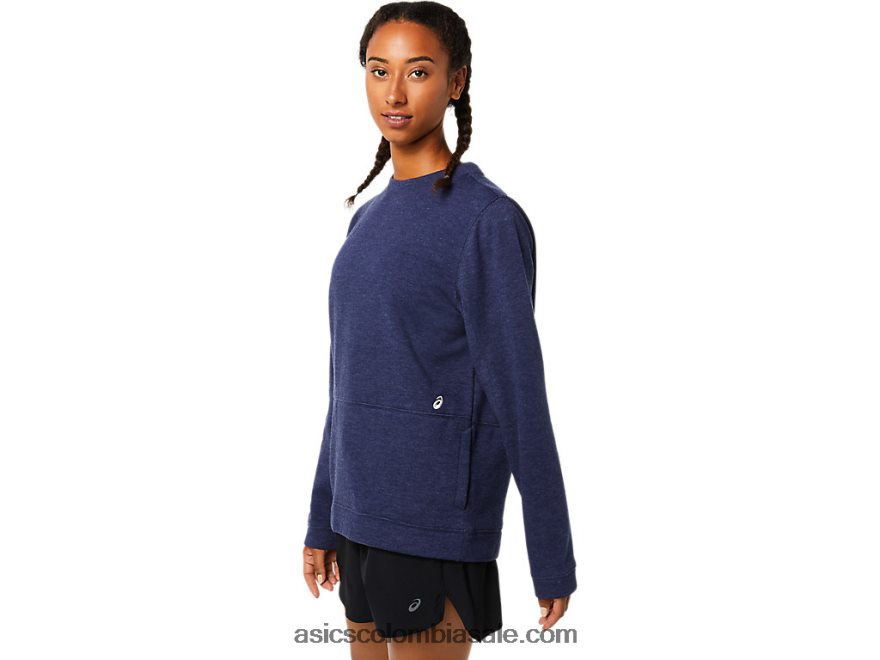 mujer Asics parte superior de la tripulación brezo chaquetón 20X82N3724
