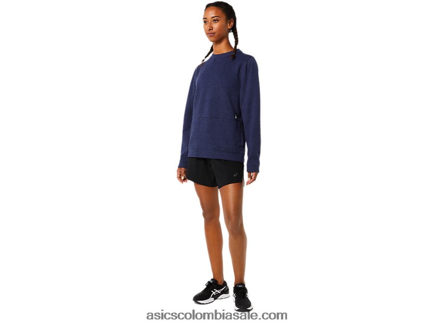 mujer Asics parte superior de la tripulación brezo chaquetón 20X82N3724