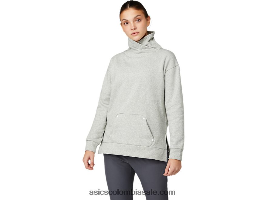 mujer Asics parte superior de tecnología térmica brezo gris piamonte 20X82N3639
