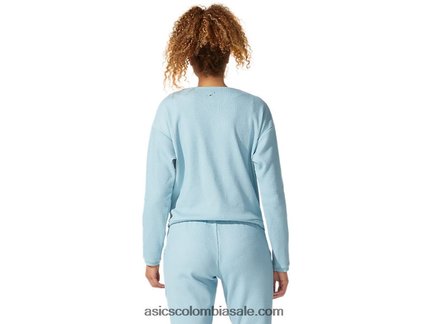 mujer Asics sudadera elástica suave humo azul 20X82N4053