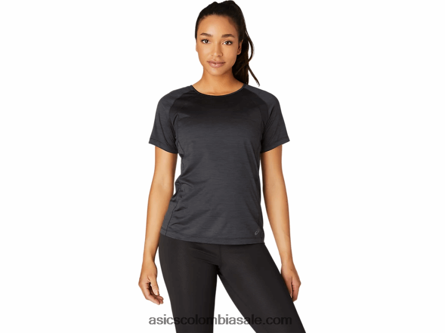 mujer Asics top c110 manga corta pr lyte rendimiento negro 20X82N4094