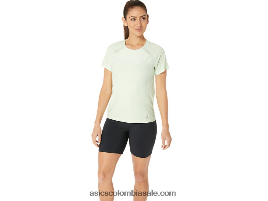 mujer Asics top c110 manga corta pr lyte susurro verde 20X82N2173