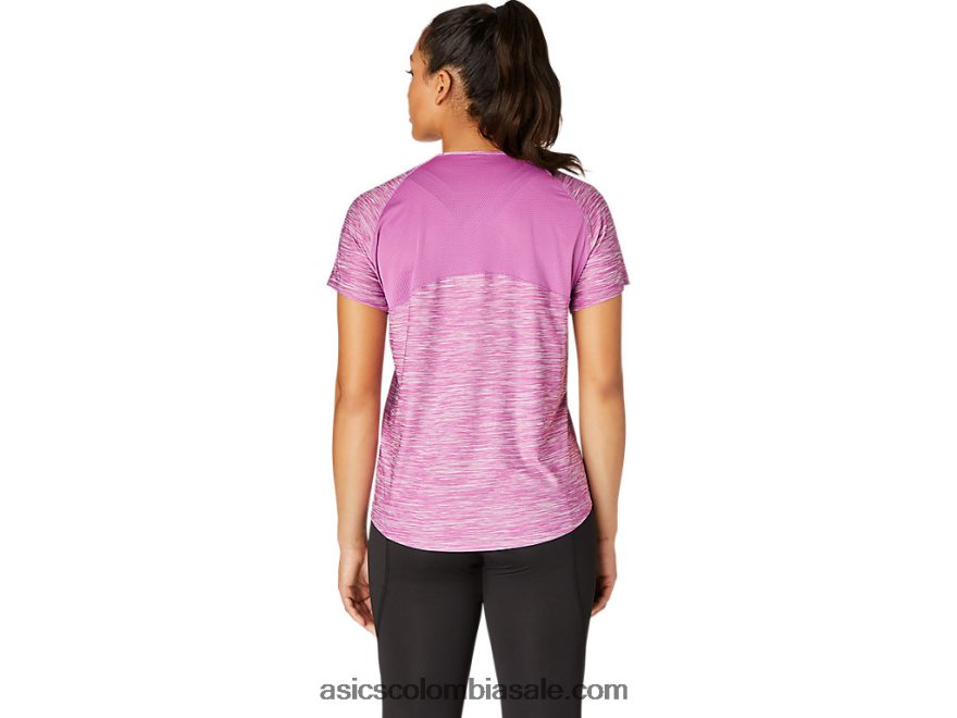 mujer Asics top c110 manga corta pr lyte tinte espacial de uva digital 20X82N4105