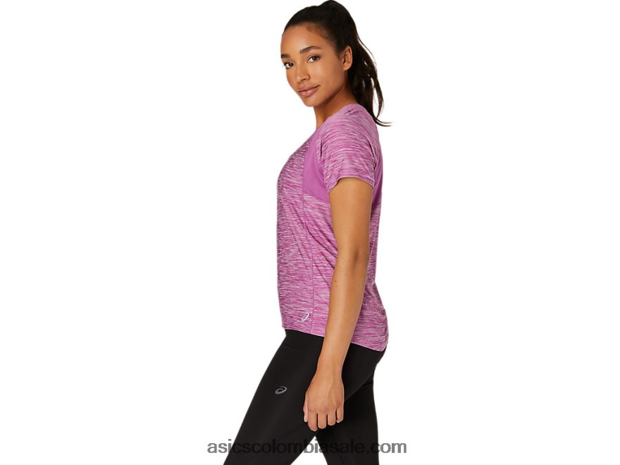 mujer Asics top c110 manga corta pr lyte tinte espacial de uva digital 20X82N4105