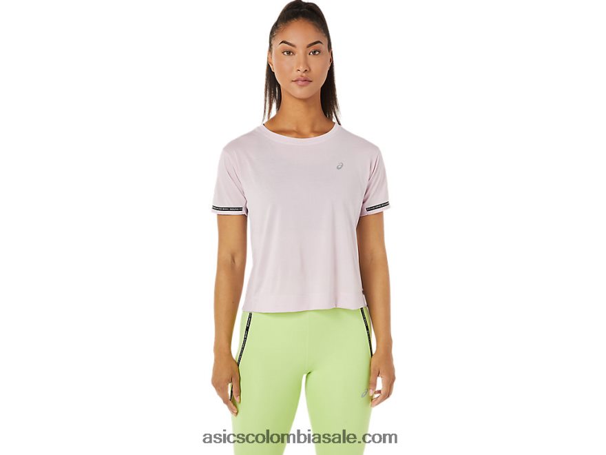 mujer Asics top corto de carrera apenas rosa 20X82N3336