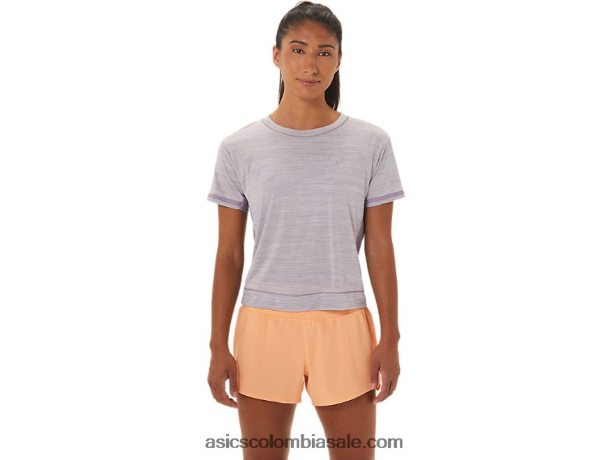 mujer Asics top corto de carrera cuarzo violeta/violeta crepuscular 20X82N2411
