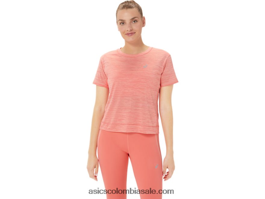 mujer Asics top corto de carrera papaya/guayaba 20X82N2238