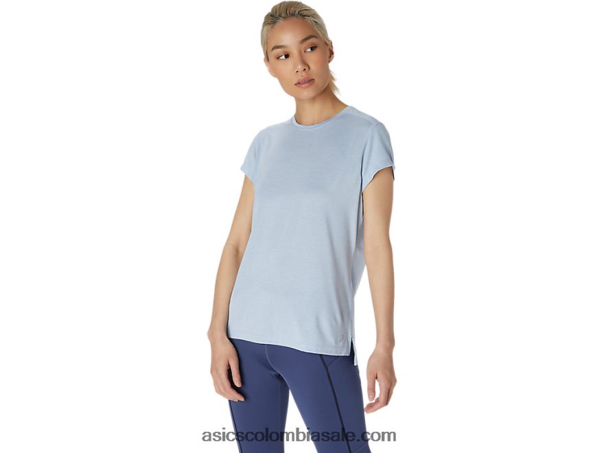 mujer Asics top de manga corta dorai brezo de niebla 20X82N3810