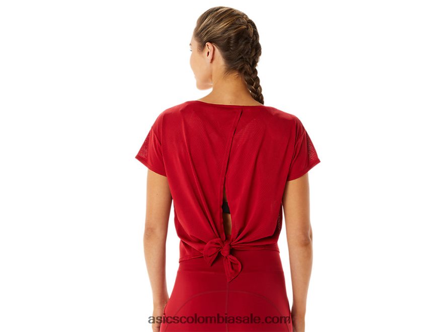 mujer Asics top de manga corta en jacquard de movekoyo arándano 20X82N2800