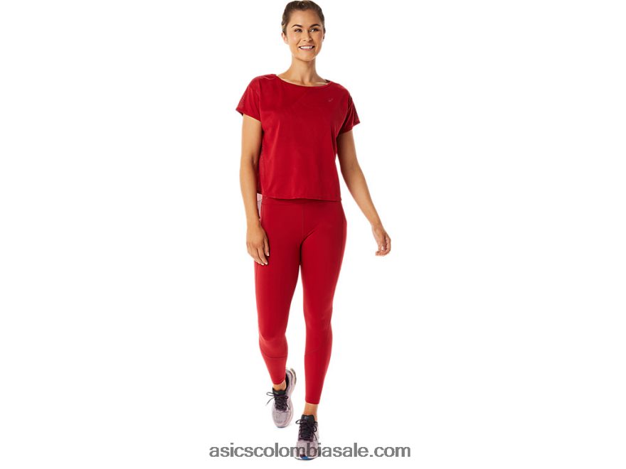 mujer Asics top de manga corta en jacquard de movekoyo arándano 20X82N2800