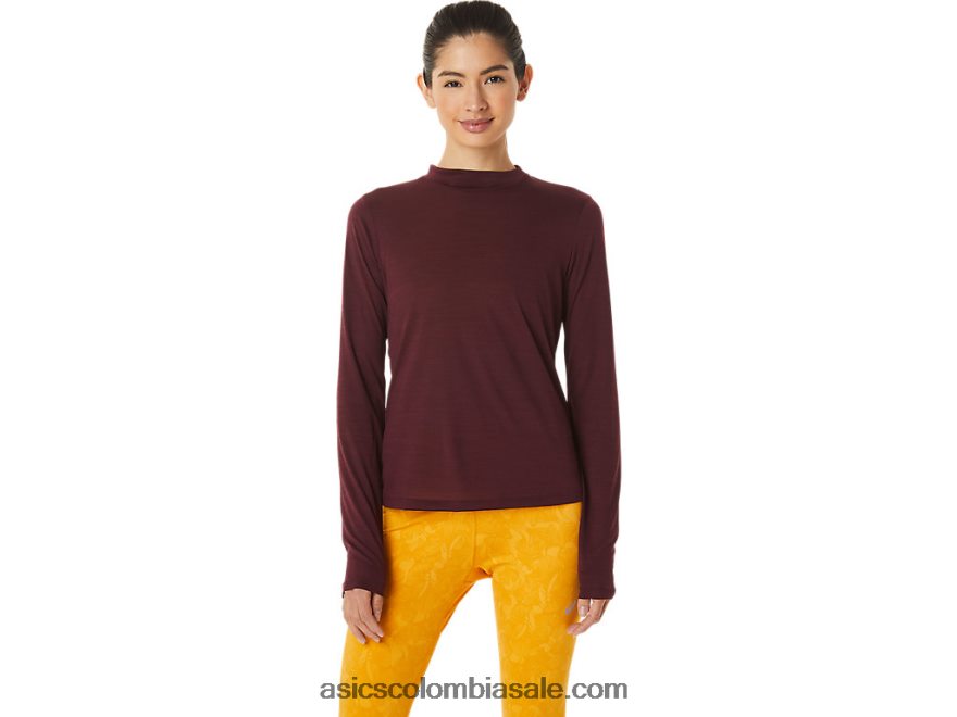 mujer Asics top de manga larga con cuello alto runkoyo marte profundo 20X82N2754