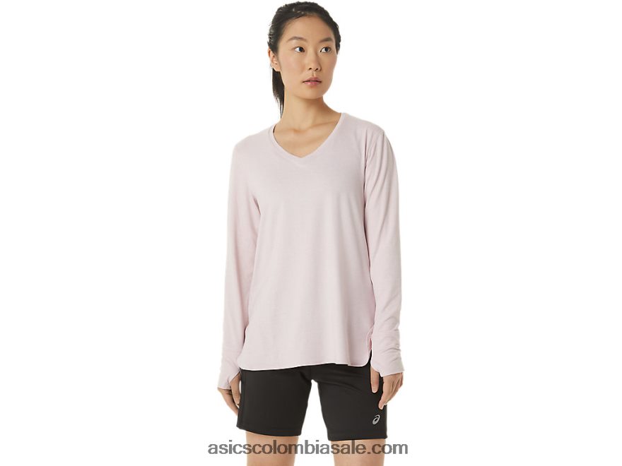 mujer Asics top de manga larga de brezo apenas rosa brezo 20X82N3273