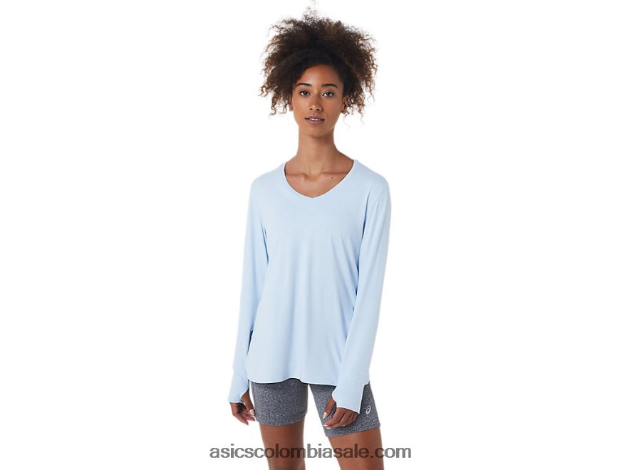 mujer Asics top de manga larga de brezo cielo suave brezo 20X82N2723