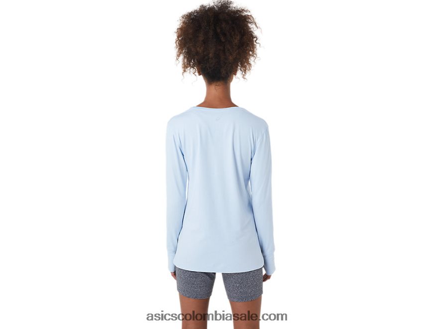 mujer Asics top de manga larga de brezo cielo suave brezo 20X82N2723