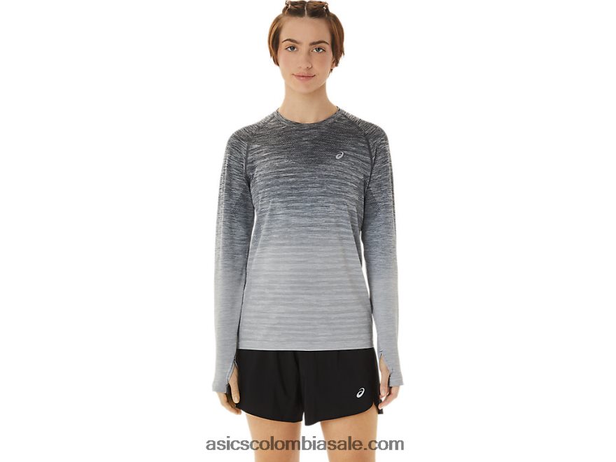 mujer Asics top de manga larga sin costuras gris portador/gris glaciar 20X82N2988