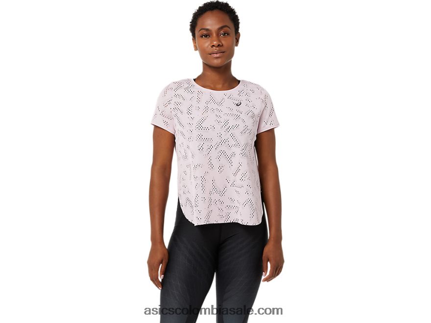 mujer Asics ventilar actibreeze camiseta de manga corta apenas rosa 20X82N3471