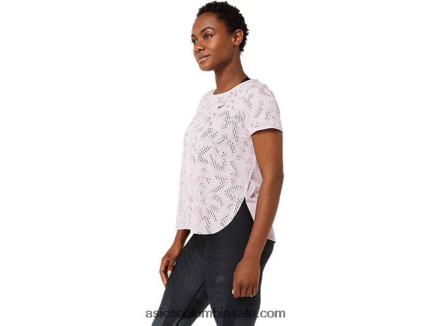 mujer Asics ventilar actibreeze camiseta de manga corta apenas rosa 20X82N3471