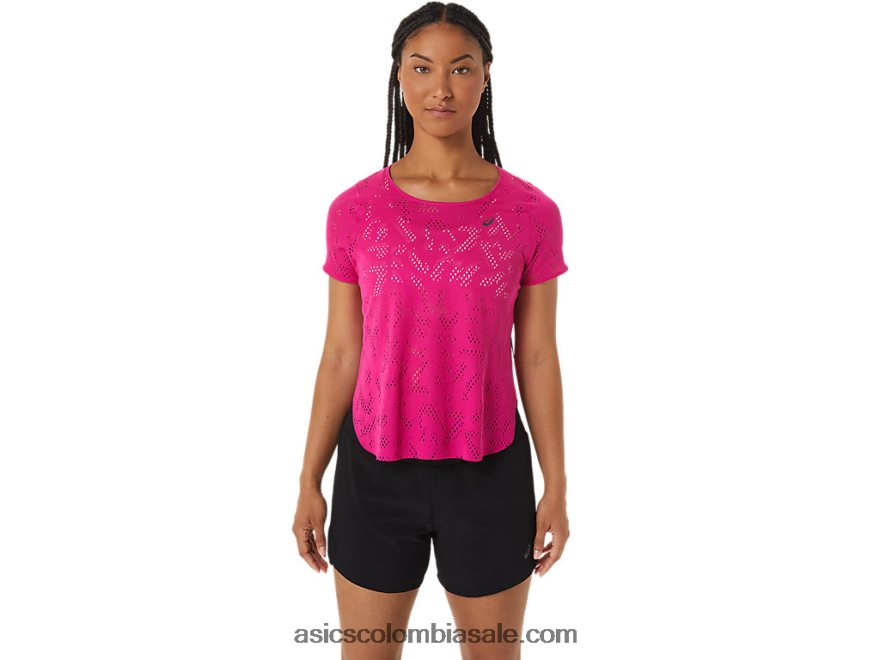 mujer Asics ventilar actibreeze camiseta de manga corta delirio rosa 20X82N2530